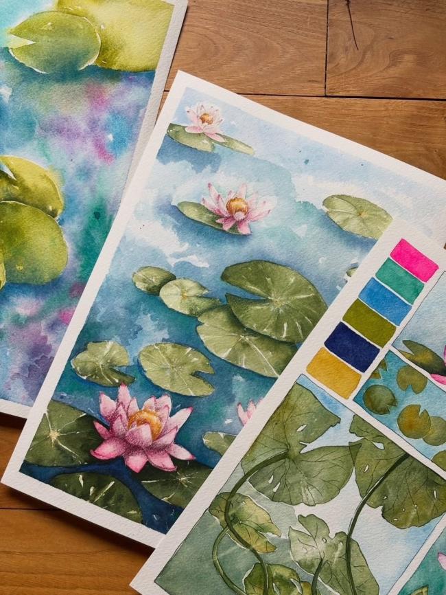 Kit coloriage - Lotus &amp; Nénuphars